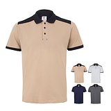 Zweifarbiges Stretch-Piqué-Poloshirt (200 g/m²) mit kurzen Ärmeln, aus Polyester (96 %) und Elastan (4 %) Duricalie