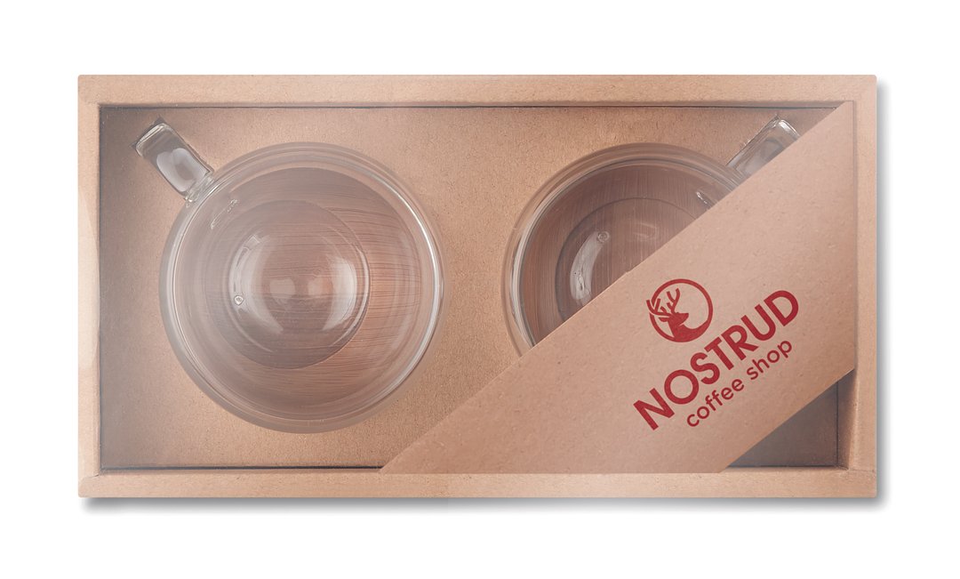 Set mit 2 Espressogläsern Betongi