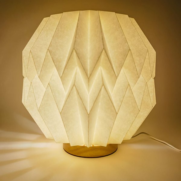 faltbare, von Origami inspirierte Papier-LED-Lampe Luna 25cm Mervin