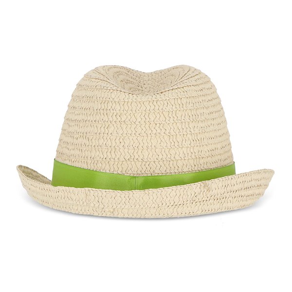 Pflanzlicher Strohhut mit farbigem Band Betonnel