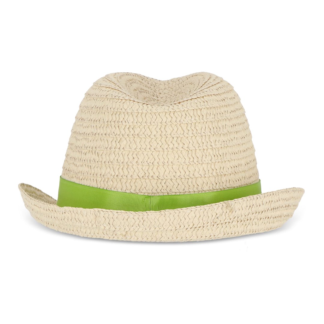 Pflanzlicher Strohhut mit farbigem Band Betonnel