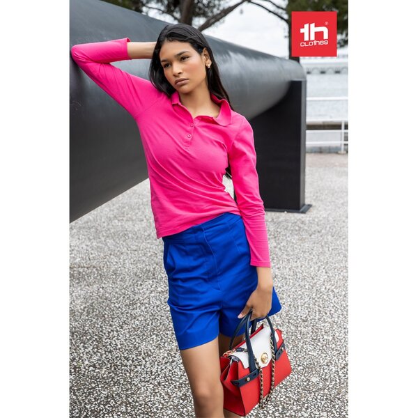 Damen Langarm-Poloshirt Minata