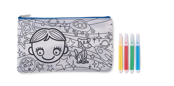 Schlampermäppchen mit Stiften Giafenian