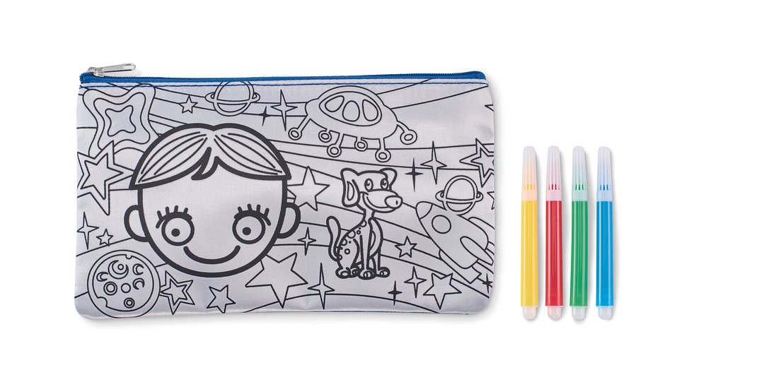 Schlampermäppchen mit Stiften Giafenian