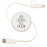 100 cm 5-in-1 Kabel aus recyceltem Kunststoff und Aluminium, einziehbar, für Datenübertragung und mit 45W Schnellladung - Merverdy