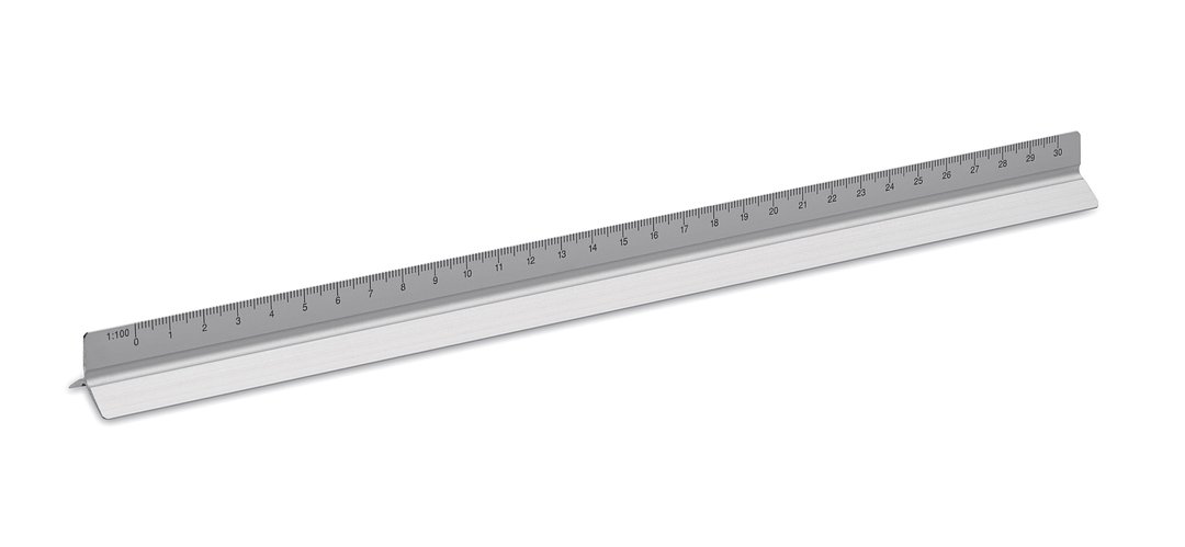 Dreikantlineal Aluminium 30cm Ramingien