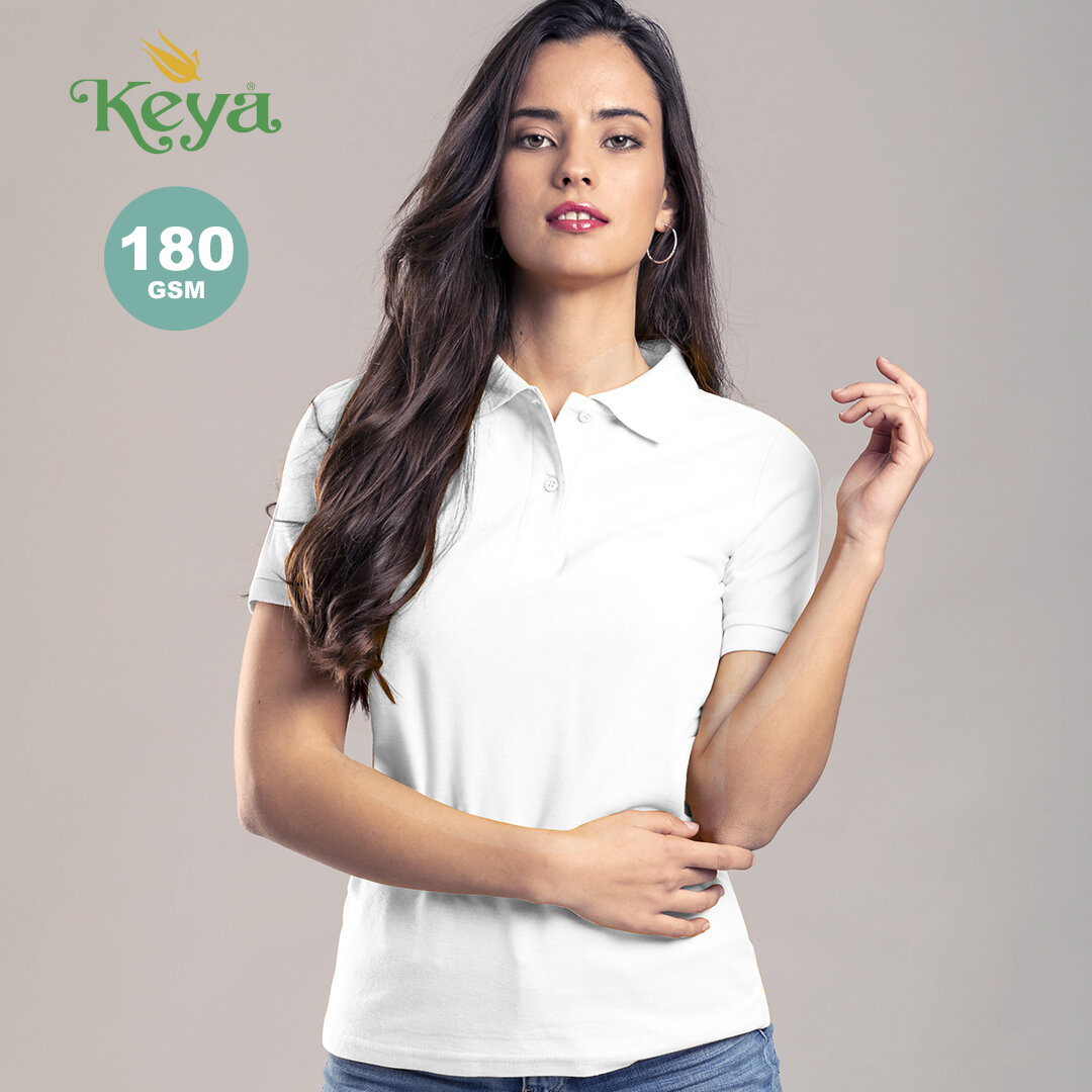 Frauen Weiß Polo-Shirt "keya"