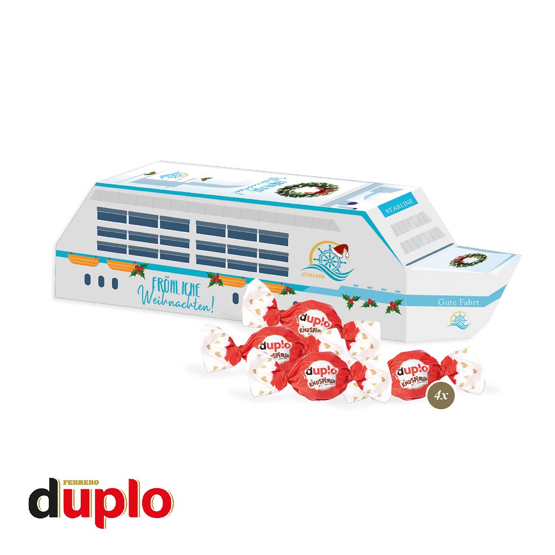 3D Präsent "Schiff" mit duplo Knusperlen