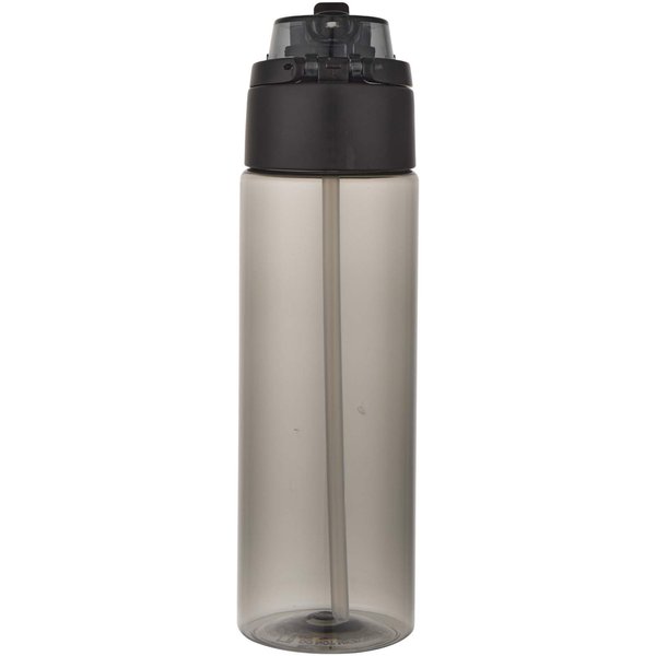 700 ml RCS Trinkflasche aus recyceltem Kunststoff mit Multifunktionsdeckel und Klappstrohhalm - Vreilga