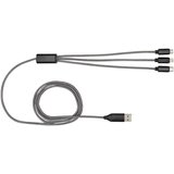 5-in-1-Ladekabel aus recyceltem Aluminium und RPET - Köbistgas