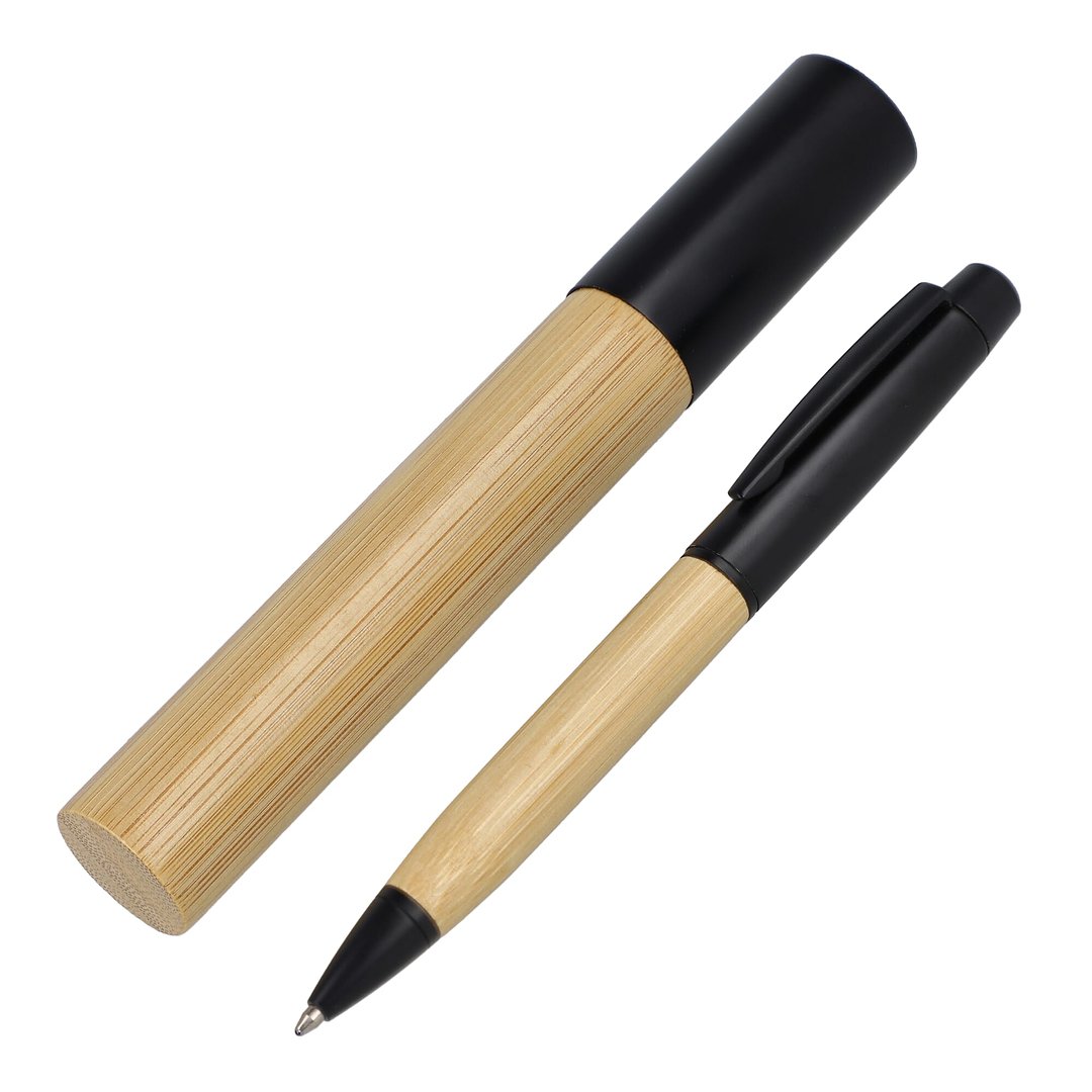 Metallkugelschreiber Bambus in Tube Lüthlan