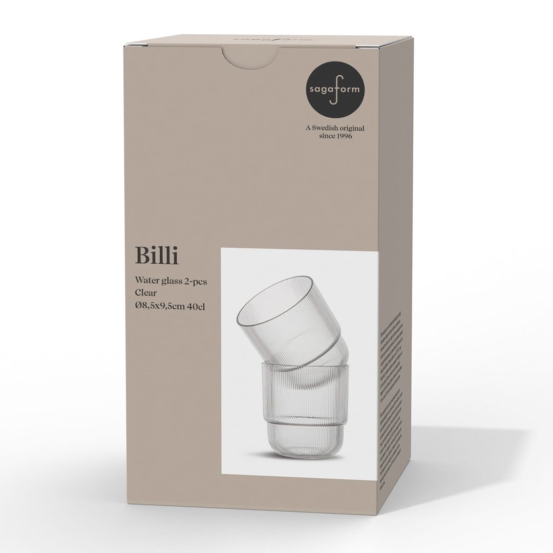 Billi Wasserglas 400 ml 2er Set Vervetia