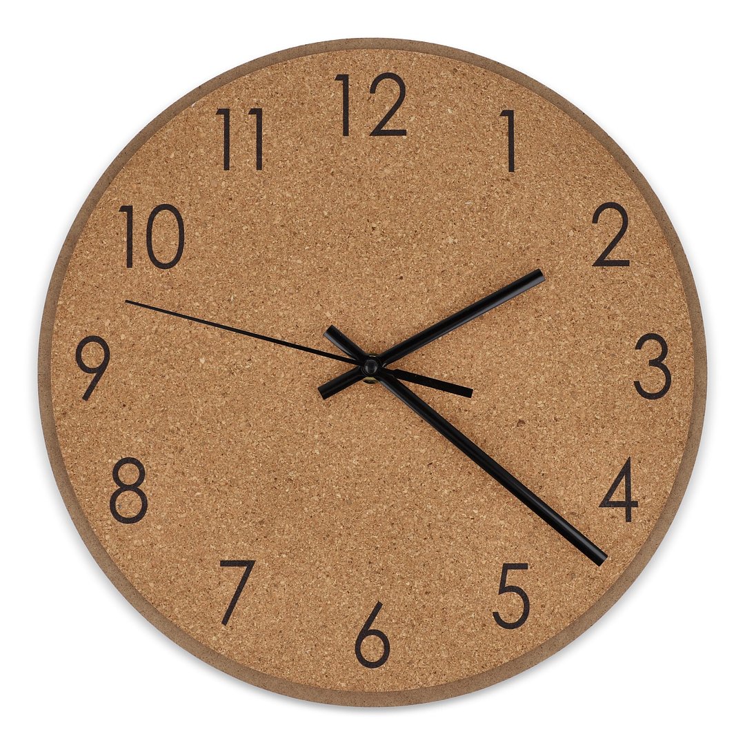 Wanduhr aus Kork Aninana