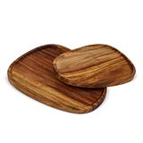 2er-Pack Holztabletts in Bioform Benescia