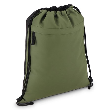 PU-beschichtete R-PET 600D Kordeltasche 33 x 42 cm Channicona