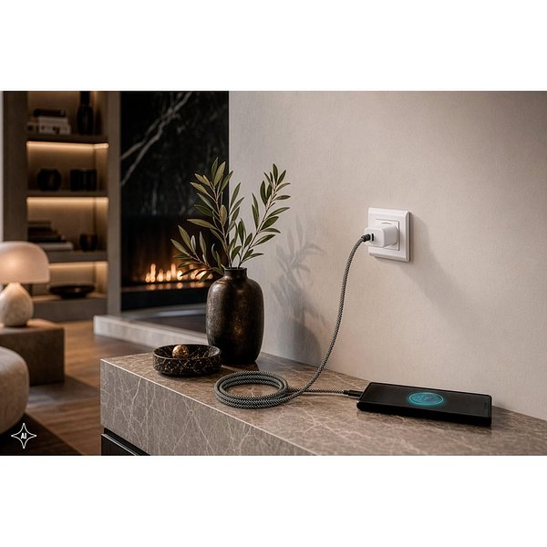USB-C-zu-USB-C-Kabel mit geflochtenem Polyesterkabel (60 W) und einem Magnetsystem zum einfachen Aufwickeln Lorith