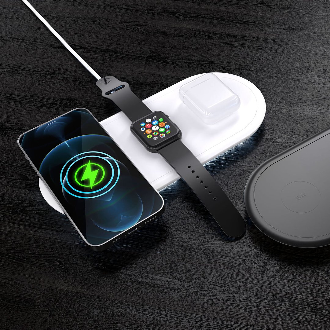 3-in-1 15W Drahtloses Ladegerät für Handys, Apple Watch und AirPods. Durin
