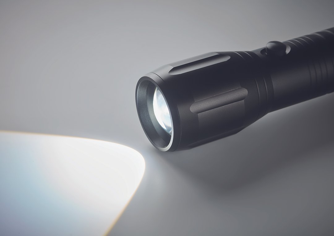 Grosse LED-Taschenlampe Alu Rudong