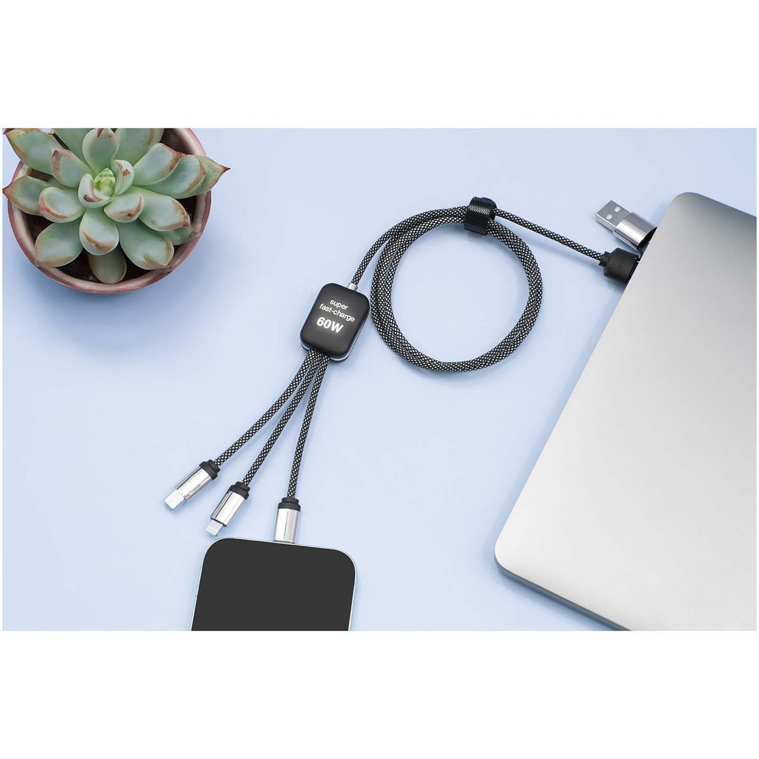 60W Typ C Ladekabel mit doppeltem Leuchtlogo - Lursin