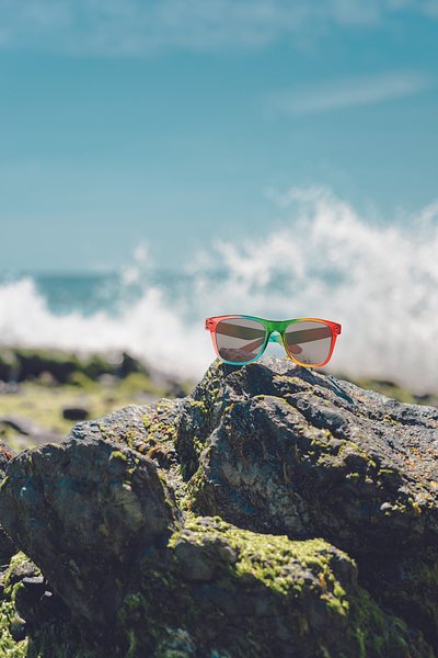 Regenbogen Sonnenbrille UV400 Lolly