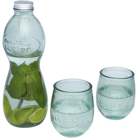 3-teiliges Set aus recyceltem Glas - Trudin