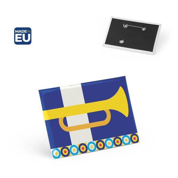 Rechteckiger horizontaler Pin mit Broschennadel Uoleena
