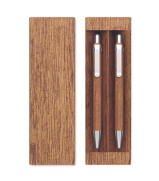 Schreibgeräte-Set Akazienholz Dumenetori