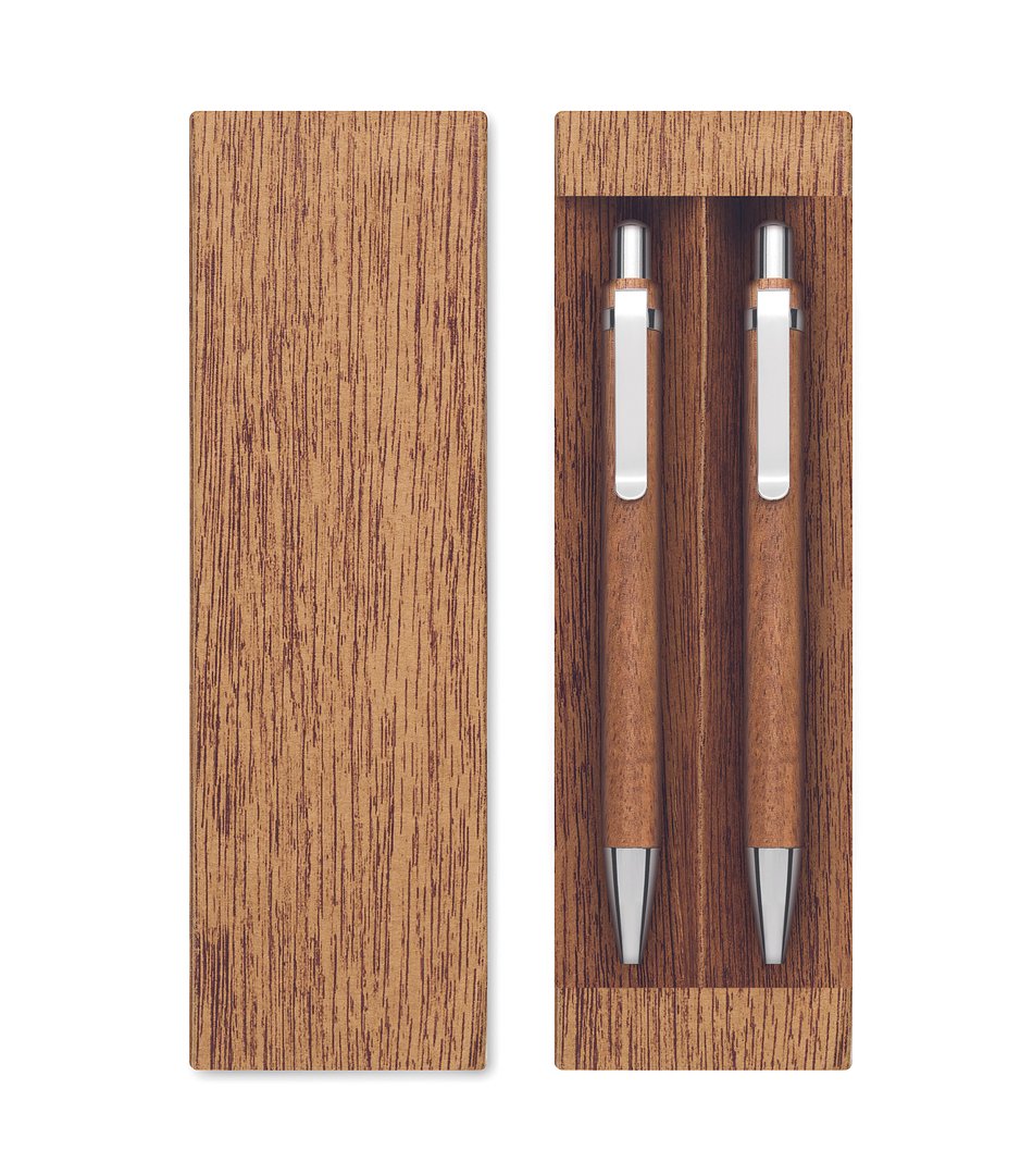 Schreibgeräte-Set Akazienholz Dumenetori