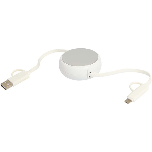 100 cm 5-in-1 Kabel aus recyceltem Kunststoff und Aluminium, einziehbar, für Datenübertragung und mit 45W Schnellladung - Merverdy