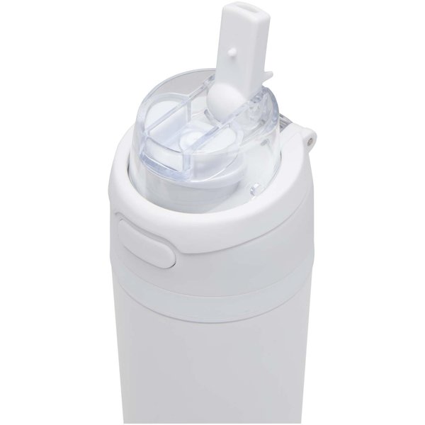 800 ml RCS Trinkflasche aus recyceltem, einwandigem Edelstahl mit Multifunktionsdeckel und Klappstrohhalm - Gillingin