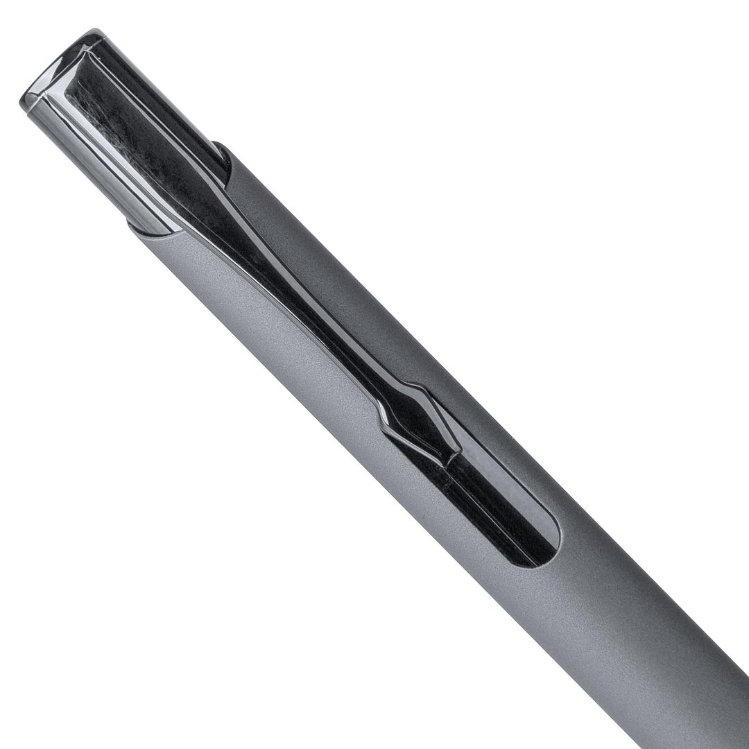 Recycelter Aluminium-Kugelschreiber mit Gummibeschichtung Ruinata