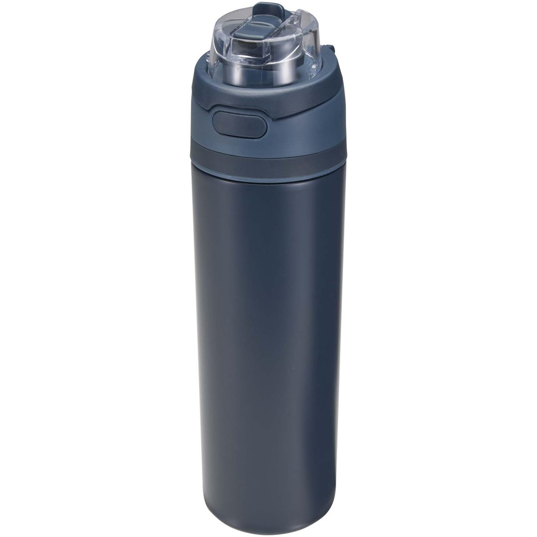 800 ml RCS Trinkflasche aus recyceltem, einwandigem Edelstahl mit Multifunktionsdeckel und Klappstrohhalm - Gillingin
