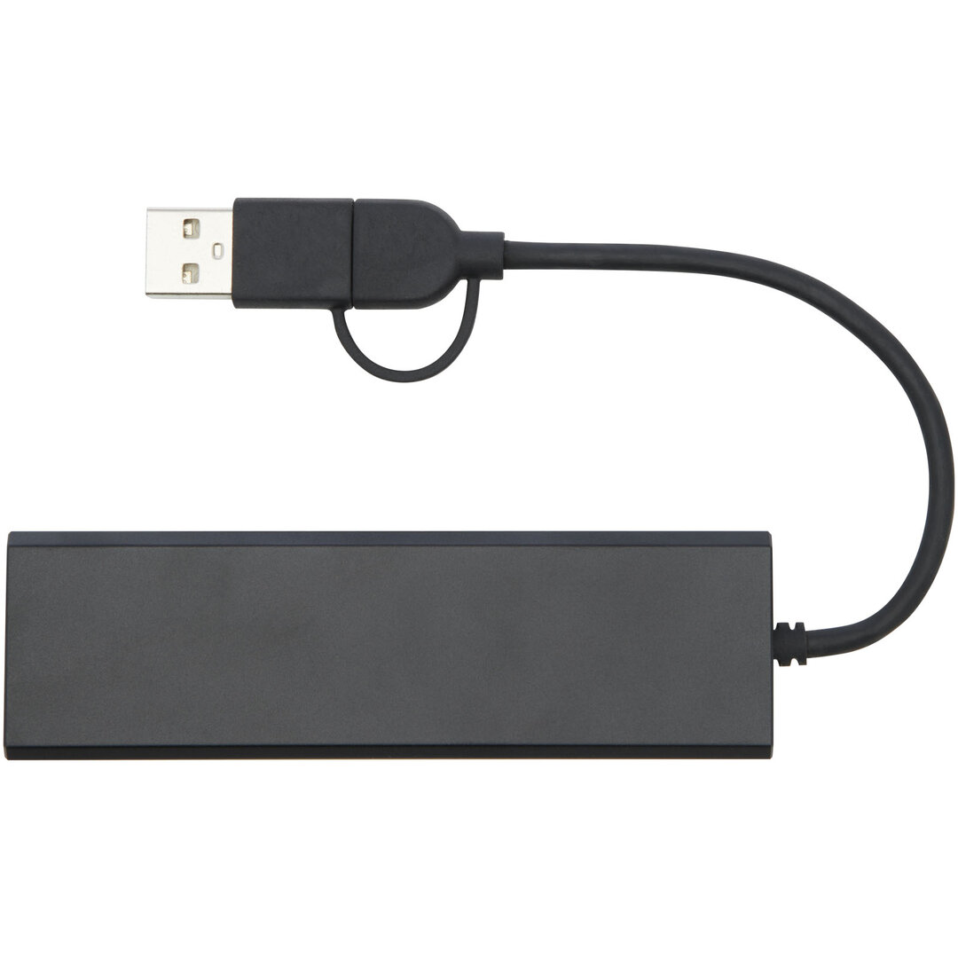 USB 2.0 Hub aus recyceltem RCS Aluminium - Corla