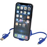 100 cm 5-in-1 Kabel aus recyceltem Kunststoff und Aluminium, einziehbar, für Datenübertragung und mit 45W Schnellladung - Merverdy