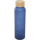 500 ml Flasche aus mattiertem Kalknatronglas mit Bambusdeckel - Ylandi