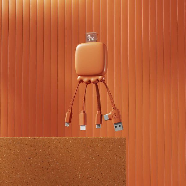 Octopus Gamma 2 Bio Charging cable with 3.000mAh Powerbank Nicorela