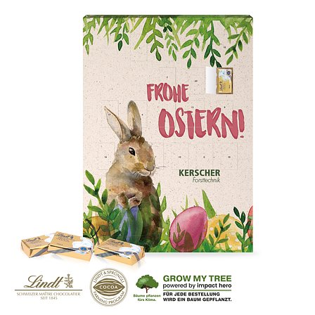 WAND-OSTERKALENDER MIT 20 TÜRCHEN