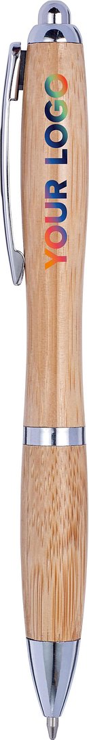 Kugelschreiber Anigna | Bambus | Silberdetails