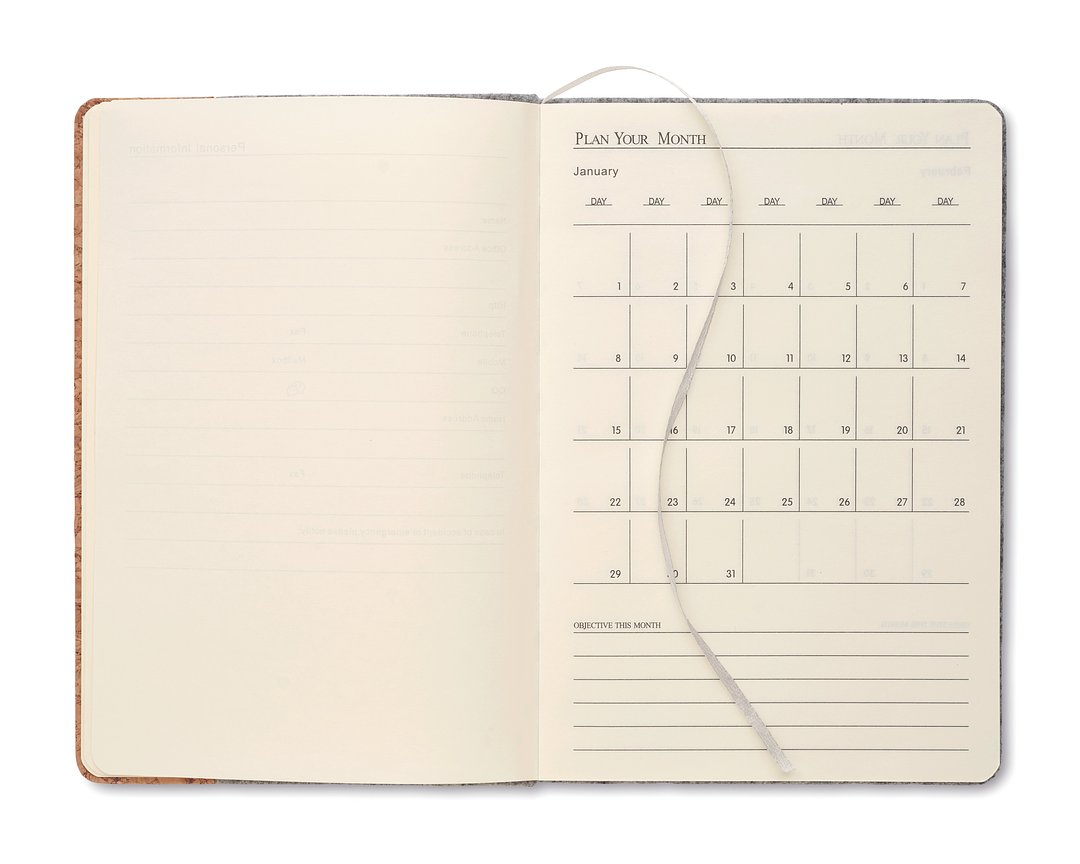 DIN A5 Notizbuch RPET-Filz Ciana