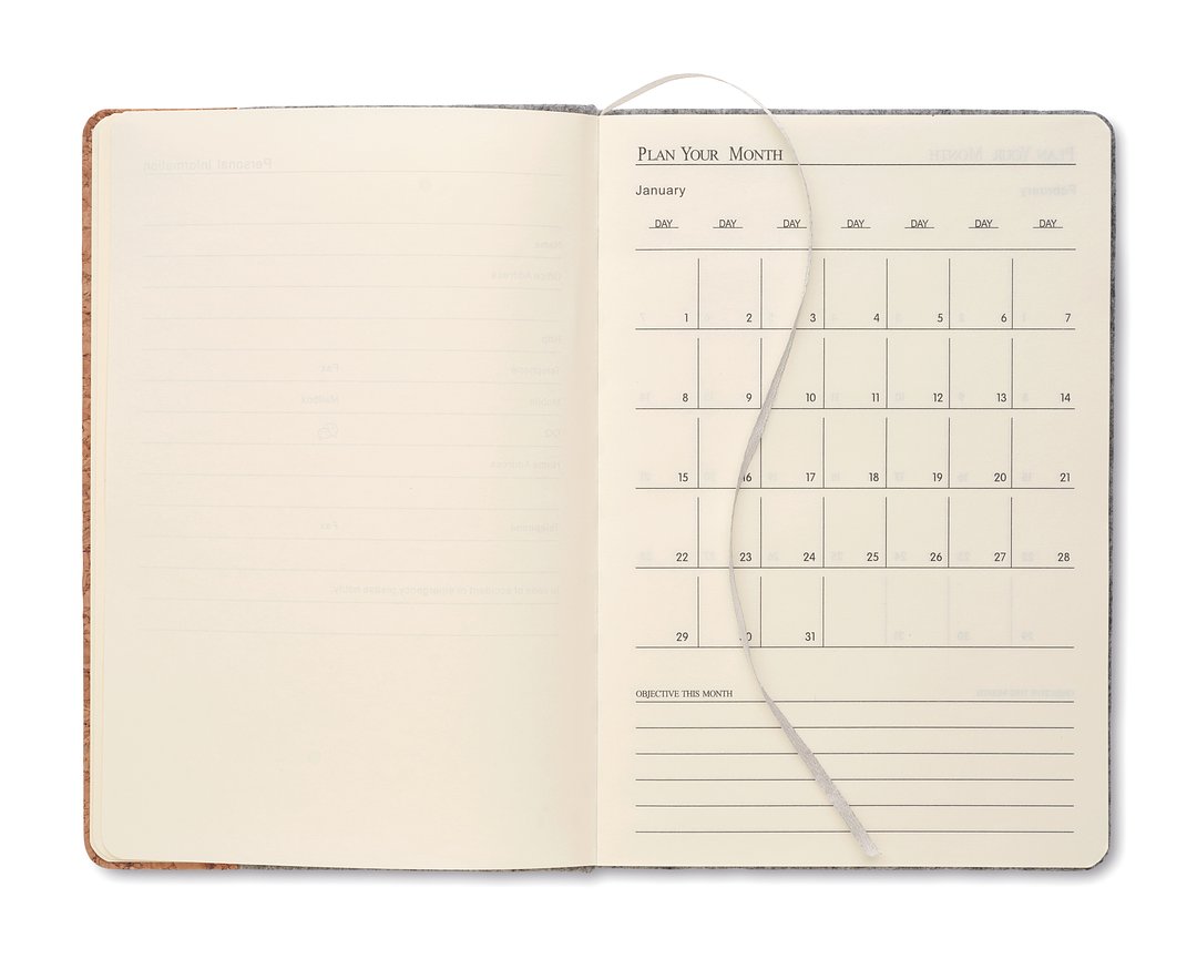 DIN A5 Notizbuch RPET-Filz Ciana