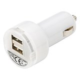 Plastic car power adapter with two USB ports Coreniger