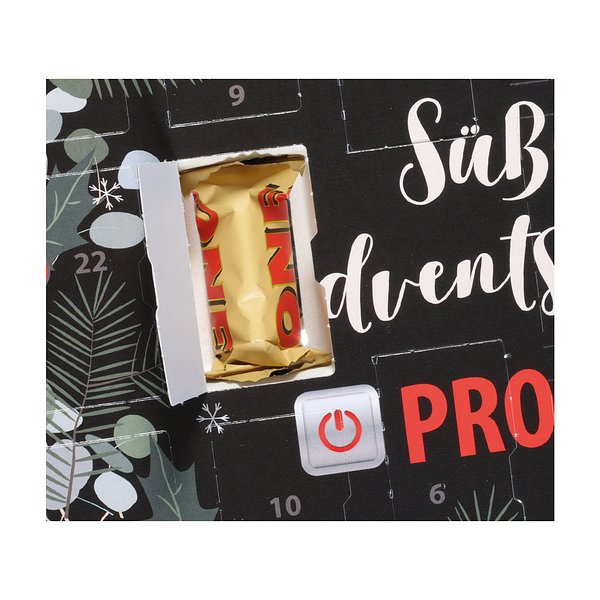 Adventskalender mit TOBLERONE, Inlay aus Papierfaser