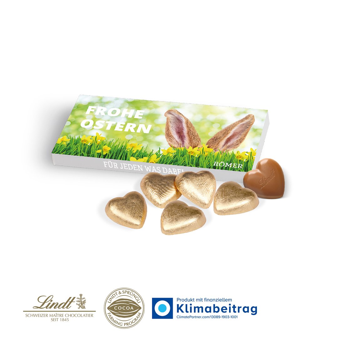 Schokoherzen in Präsentbox