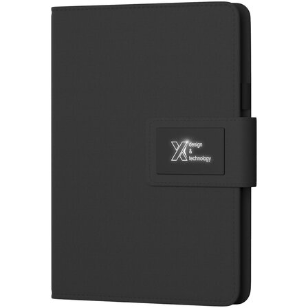 A5 Notizbuch mit Powerbank und Leuchtlogo - Gierina