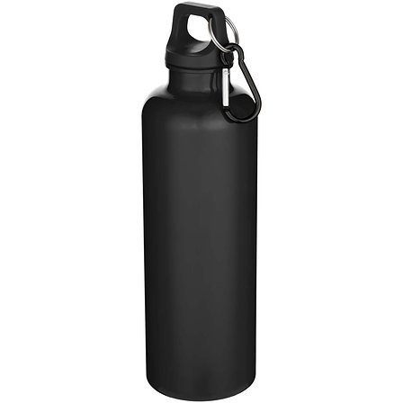 750 ml einfarbige RS-zertifizierte Wasserflasche aus recyceltem Kunststoff mit Karabinerhaken - Emeritlie