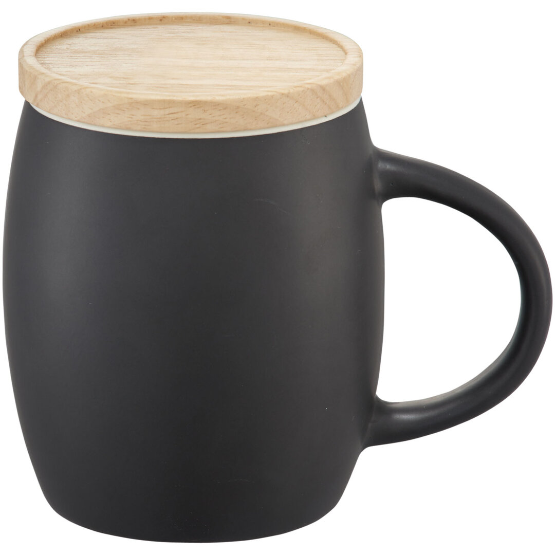 400 ml Keramiktasse mit Holz Untersetzer - Lorlep