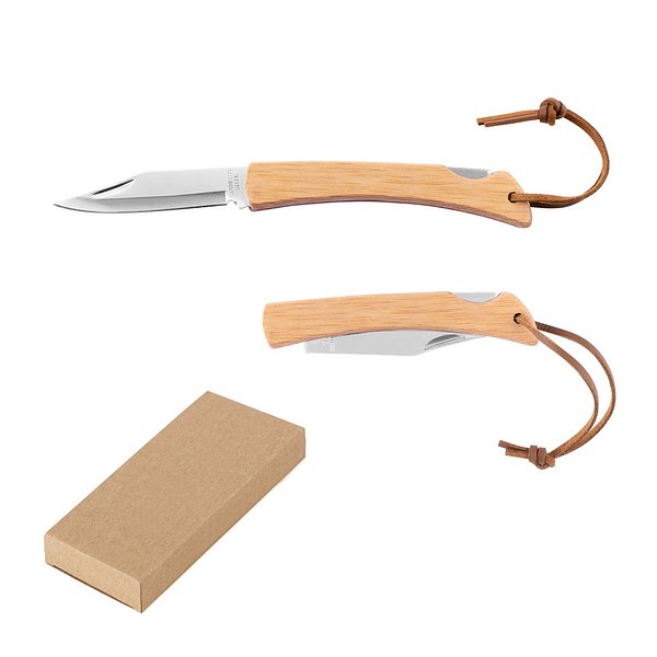 Rasiermesser mit Klinge aus rostfreiem Stahl und Griff aus Bambus Adalia