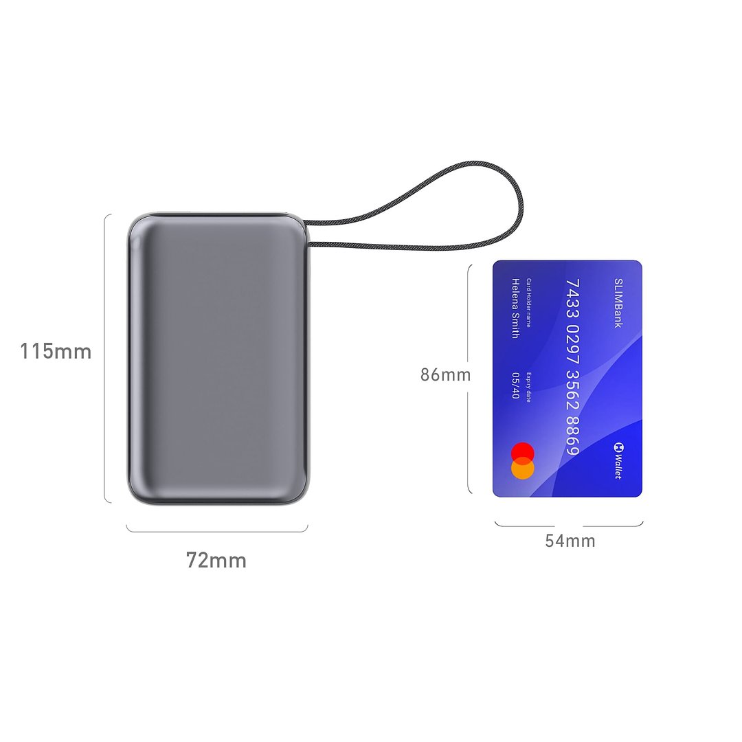 Nova Laptop 65W Powerbank mit integriertem USB-C-Kabel 30000 mAh Ruingan