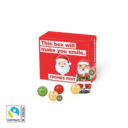 Santa Werbebox mit Fairtrade® Schokolade