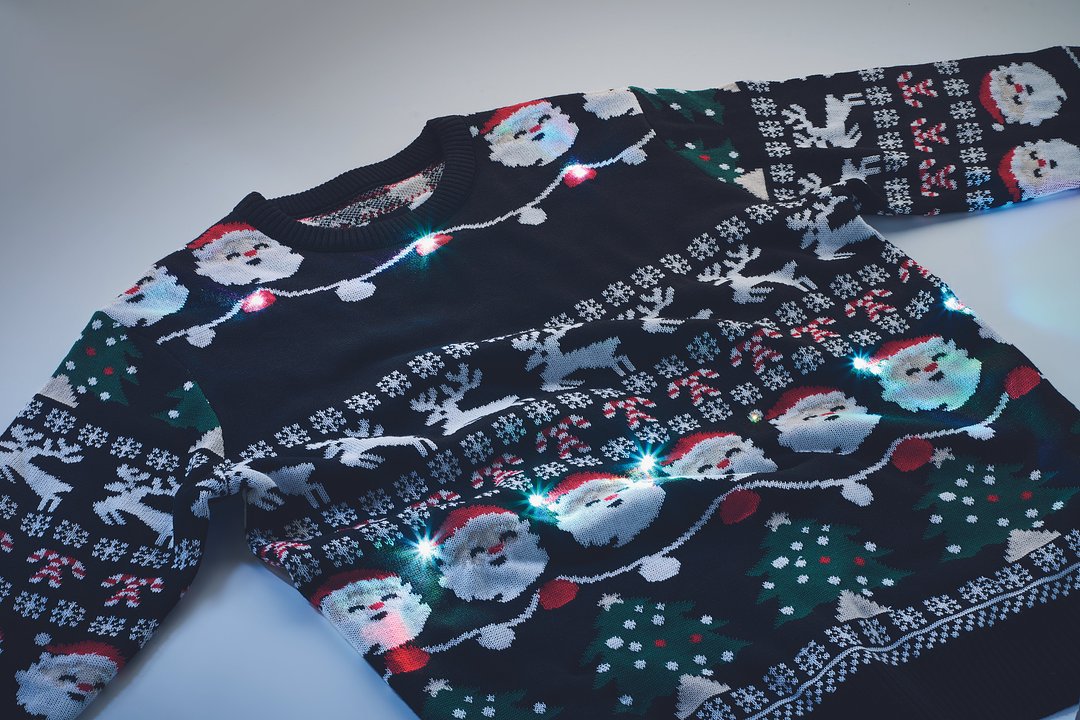 Weihnachts-LED-Pullover S/M Linana